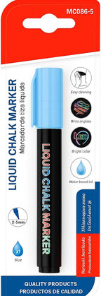120 Pieces Liquid Chalk Markers (14.5cm – 2-5mm Tip – Blue for Chalkboards – Glass – Windows – Non-Permanent)
