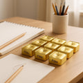 96 Pieces Gold Tealight Square Candles Set of 12s (Elegant Tea Light Candle Pack for Home Décor – Events – Weddings – Parties – and Gifting)