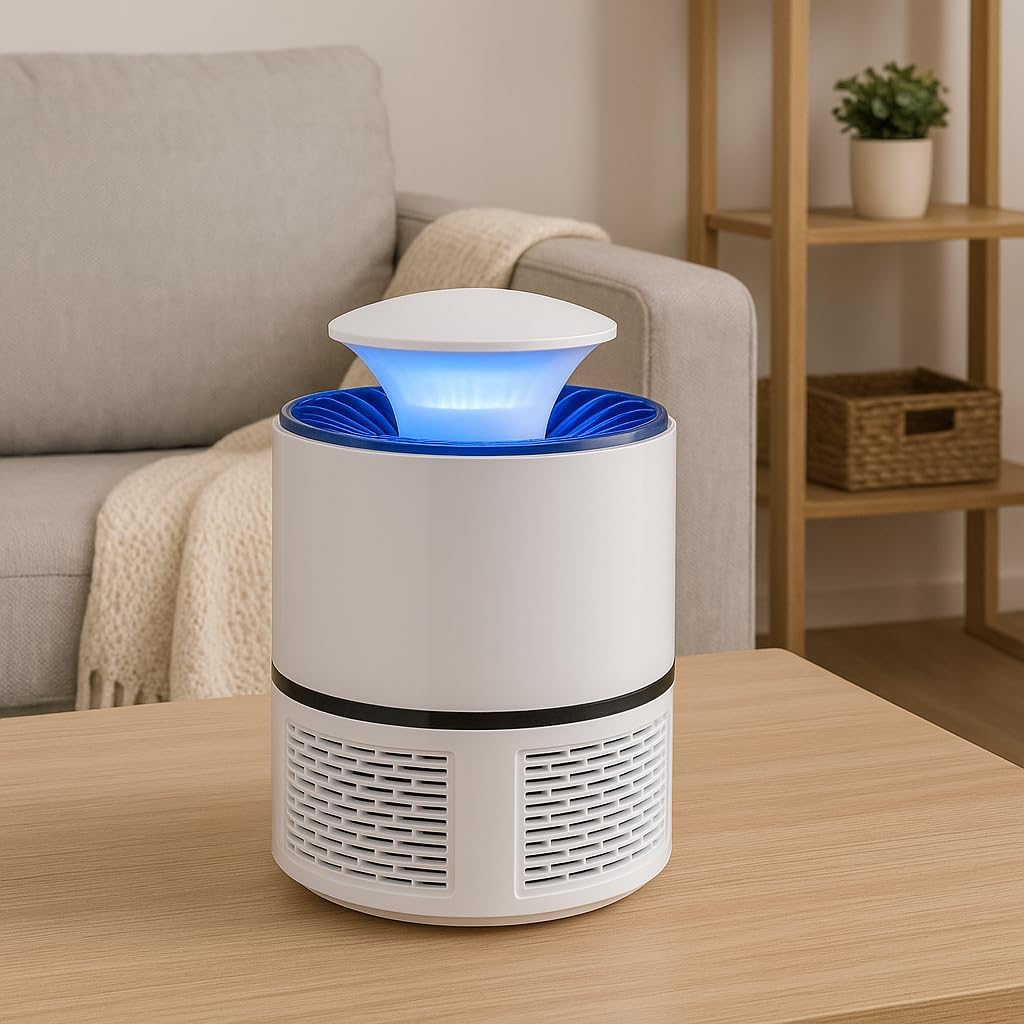 Electronic Mosquito Killer Lamp USB Power Anti-Mosquito Fly Inhaler Insect Killer Bug Zapper - Non-Toxic, Eco-Friendly Mosquito Trap Light for Home, Office, Camping - Silent, Safe for Family