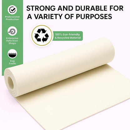 EVA Sponge 60CM x 40CM Light Yellow, Multipurpose Foam Sheet for Crafts, DIY Projects, and Home Use