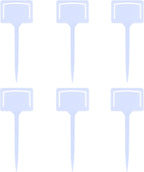 96 Pieces White Plastic Garden Plant Markers - 6 Pieces Labeling Stakes