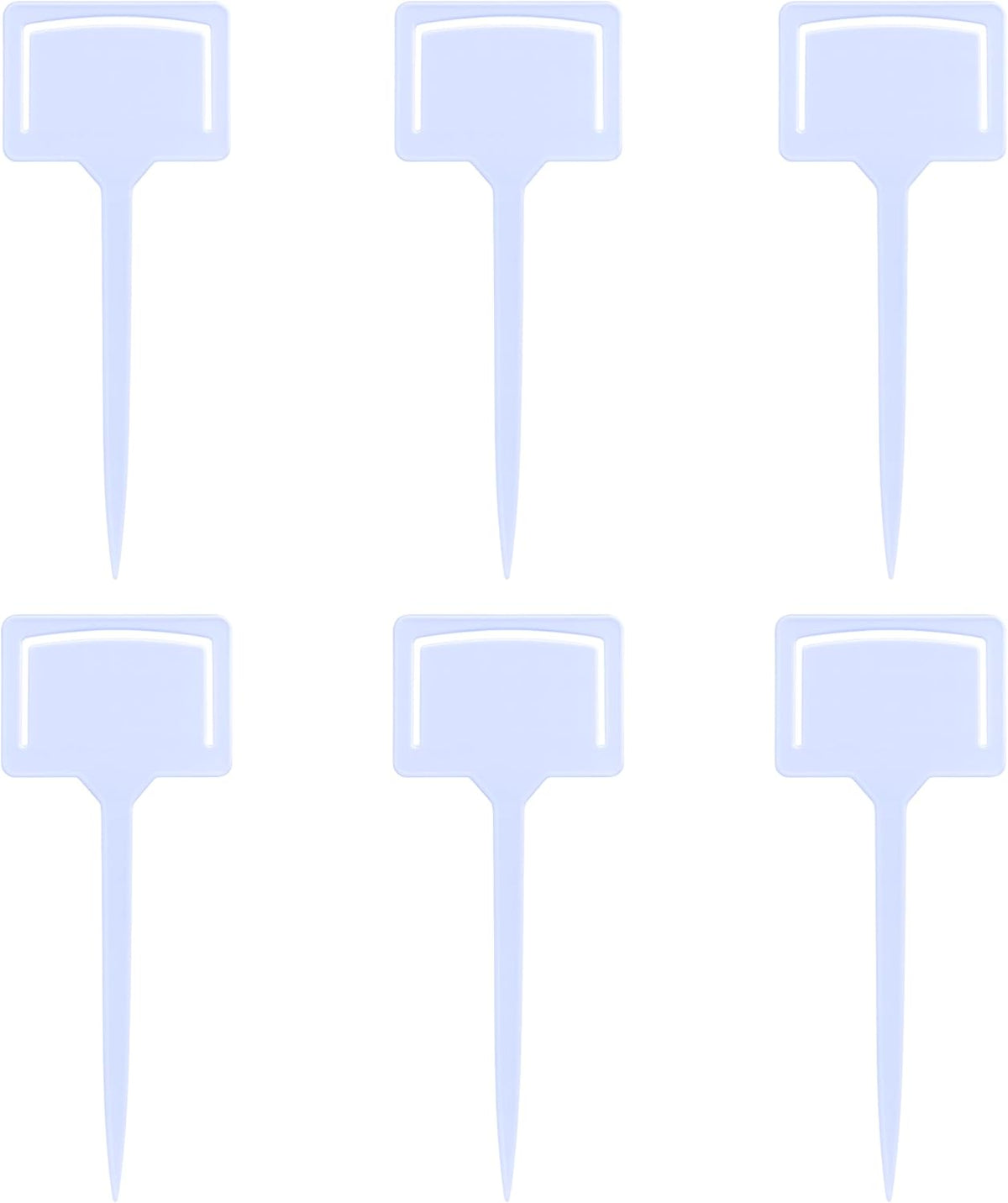 96 Pieces White Plastic Garden Plant Markers - 6 Pieces Labeling Stakes