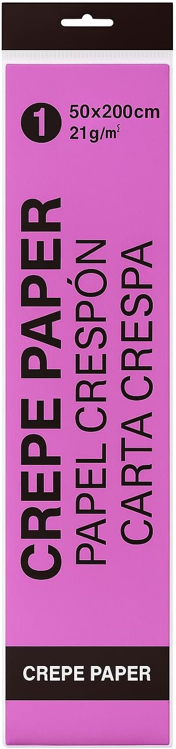 Crepe Paper Roll 200cm x 60cm Pink for Crafts, Decorations, DIY Projects