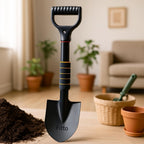 96 Pieces Hand Shovels with Black Metal Blade and Textured Grip Handle