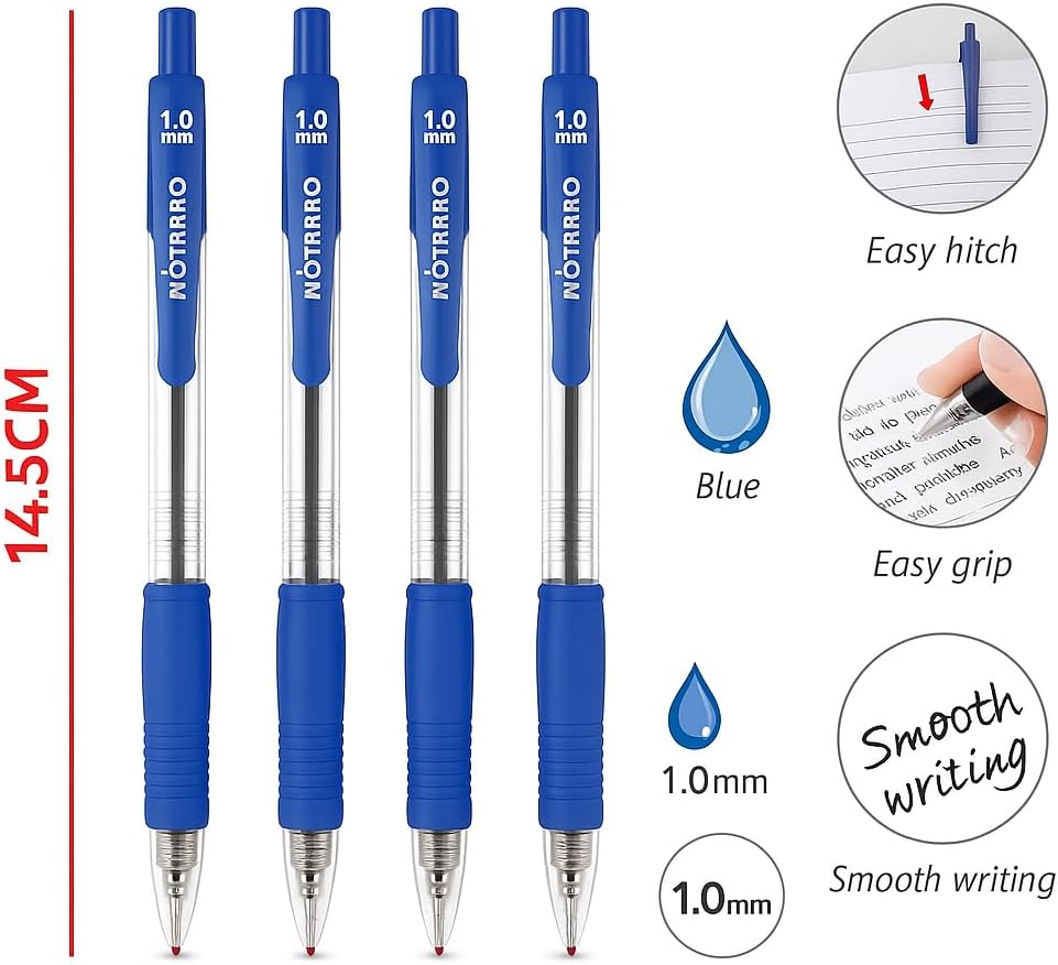 120 Pieces 4 Pieces (1.0mm Ball Point Pen – 14.5cm – Blue)