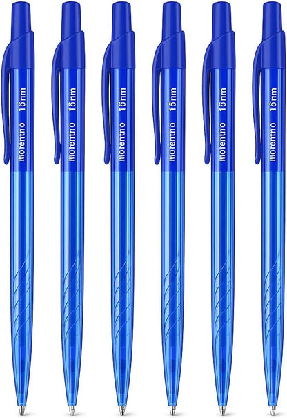 Ball Point Pens 6 Pack, 1.0mm Blue, 14.5cm