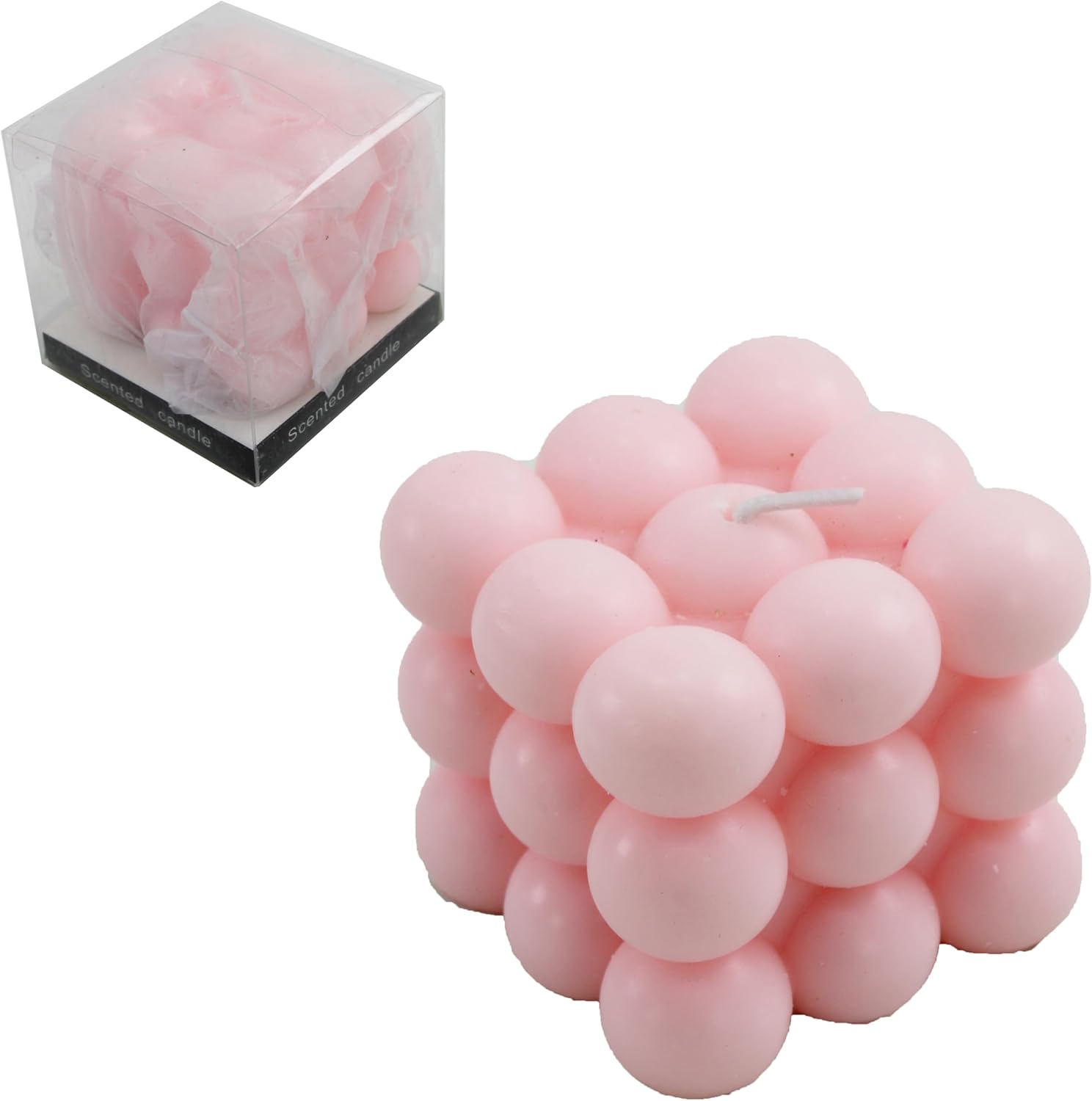 120 Pieces Pink Bubble Candles (5x6x5.3cm for Home Décor – Gifts & Relaxation – Trendy Decorative Candle Amazon.ae)