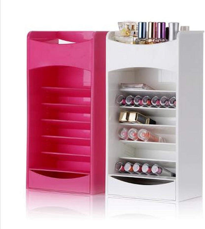 Cosmake Cosmetic Storage, Organizer, Multi-Layer Adjustable Rack, Drawer, for Nail Polish, Lipstick, Brushes