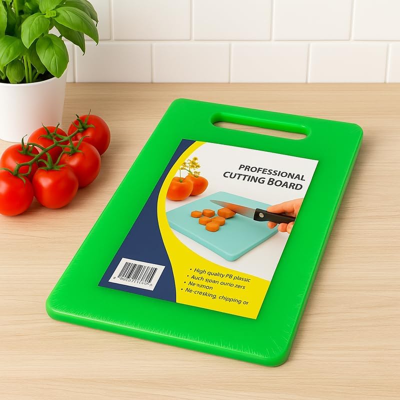 96 Pieces Green Plastic Cutting Boards for Kitchen (Non-Slip – Dishwasher Safe – BPA-Free – Chopping Board for Vegetables – Fruits – Meat)