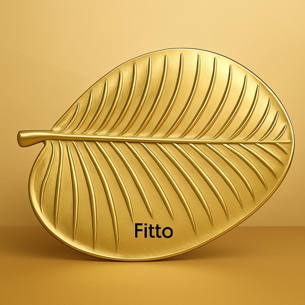 Elegant Leaf Serving Tray 27x31cm – Designer Decorative Home & Table Decor