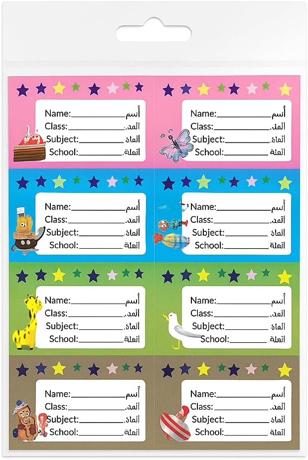 240 Pieces Name Stickers 5 Sheets (20cm x 17cm – Customizable Labels for School – Office – Home)