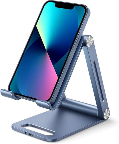 Foldable Cell Phone Stand for Desk – Adjustable, Portable Phone Holder