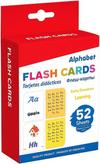 120 Pieces 36 Sheets Alphabet Series Flash Cards (12x7.7cm Learning Tool for Kids)