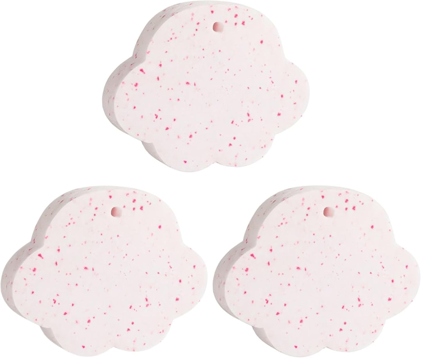 PVA Cat Paw Scrubbing Sponge – Soft, Absorbent, White & Pink, Pack of 3