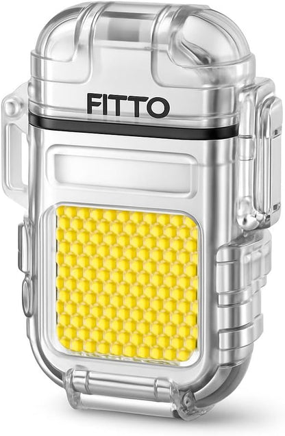 USB Rechargeable Electric Torch Lighter – Dual ARC Windproof Plasma Lighter, Transparent, Waterproof, Flameless, Eco-friendly, and Safe for Camping, Outdoor Activities, and Indoor Use