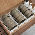 144 Pieces Bowl and Dish Storage Racks (Horizontal Design – Gun Grey – 25.5cm x 14cm x 7cm)