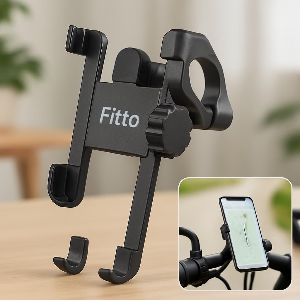 Metal Mobile Holder for Bike and Bicycle, Black