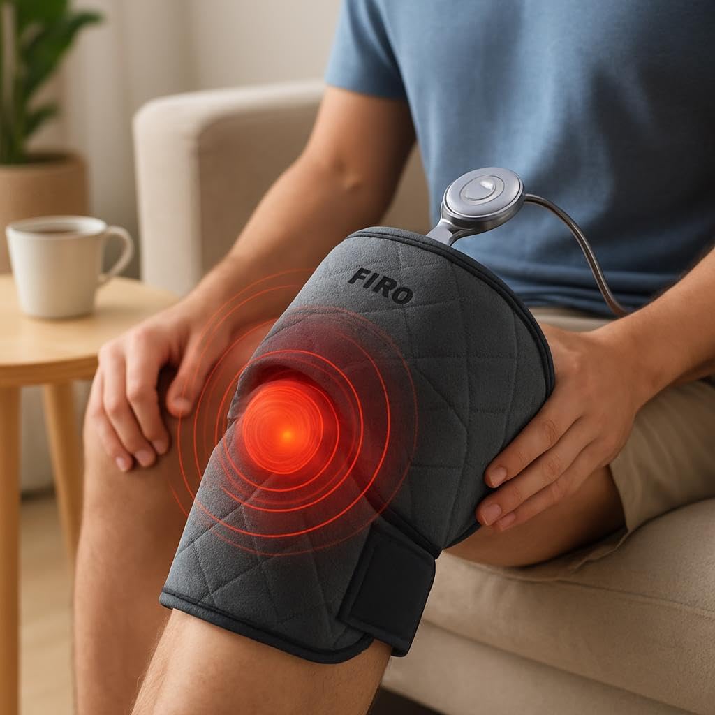 48 Pieces Heated Knee Brace Wrap Supports with Adjustable Temperature (Grey)