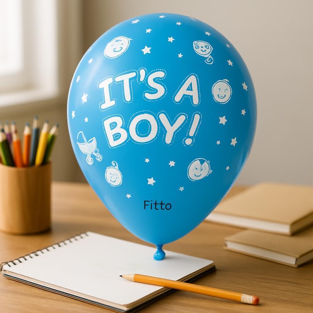It's a Boy Balloons 12 Inch 12 Pcs Per Card - Boys Party Decor