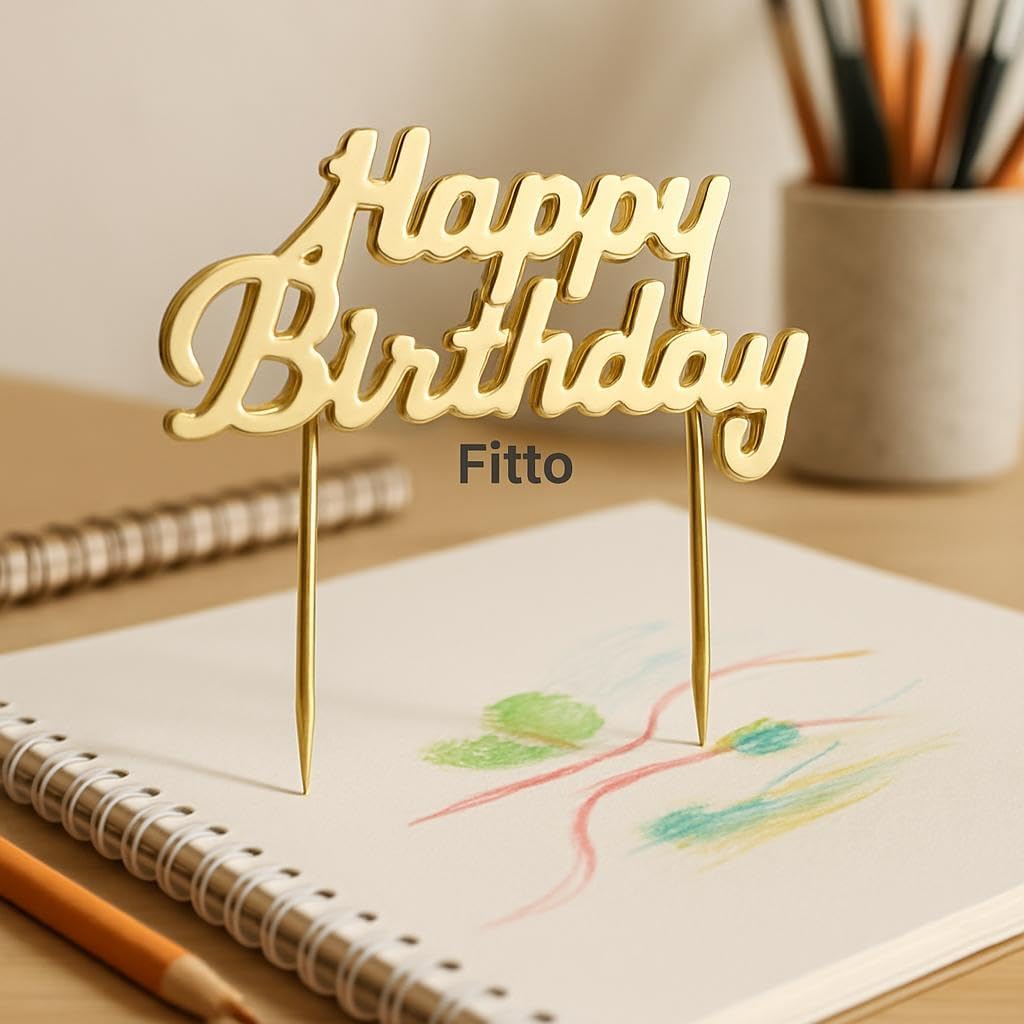 1Pc Happy Birthday Letter Cake Candles – Gold Birthday Cake Decoration for Party, Birthday Cake Toppers, Fun Cake Candle Decor