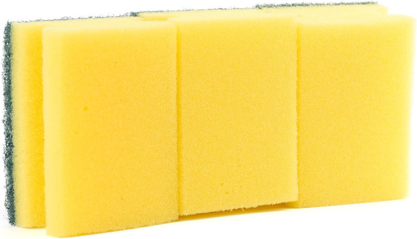 Heavy Duty Classic Nail Saver Scrub Sponge, 36 Units/Pack – Premium Cleaning Sponge for Kitchen, Bathroom, and Household Cleaning, Long-Lasting, Durable, Scratch-Free