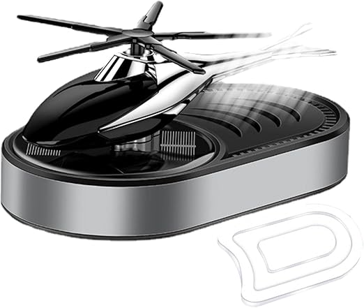 Fitto Helicopter Car Aromatherapy Decor, Air Freshener, Solar Energy Rotating, Aromatherapy, Solar Powered, Helicopter Shape