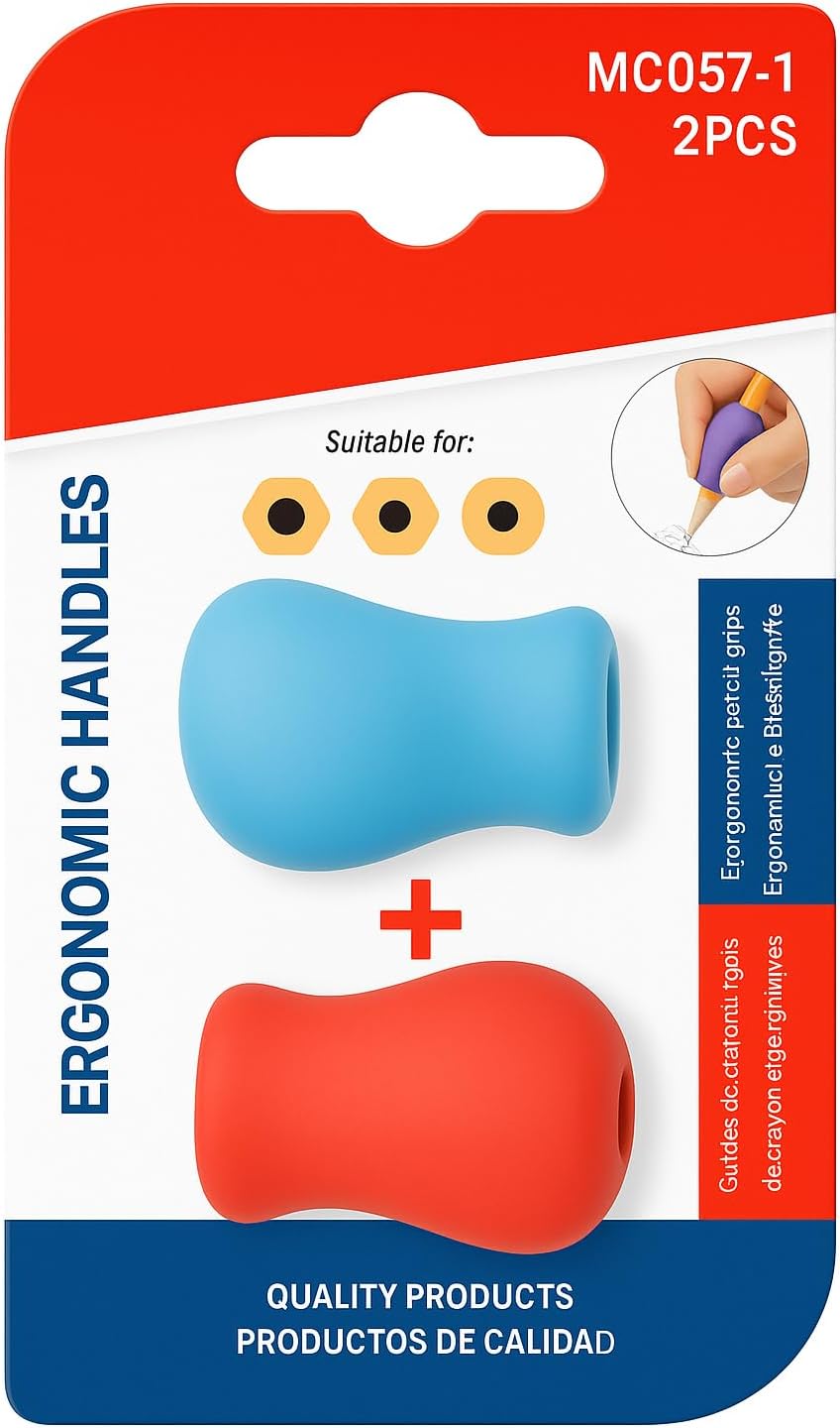 144 Pieces Pencil Handles 2 Packs (3.5 cm Ergonomic Grip for Comfortable Writing – Pencil Holder for Kids and Adults)