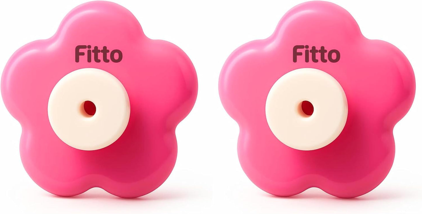 Flower Suction Cup Hook, Decorative Rose, Pack of 2 Pink Design