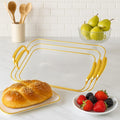 72 Pieces Clear Acrylic Serving Tray Sets with Handles - Stylish Home and Office Decor in Gold (Perfect for Entertaining – Organizing – and Serving)