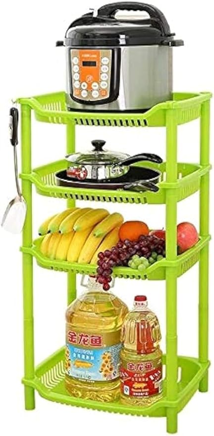 Fitto Multi-Layer Plastic Drain Fruit and Vegetable Storage Rack – Durable Household Organizer for Kitchen Counter, Sink, and Pantry – Space-Saving Design with Draining Function