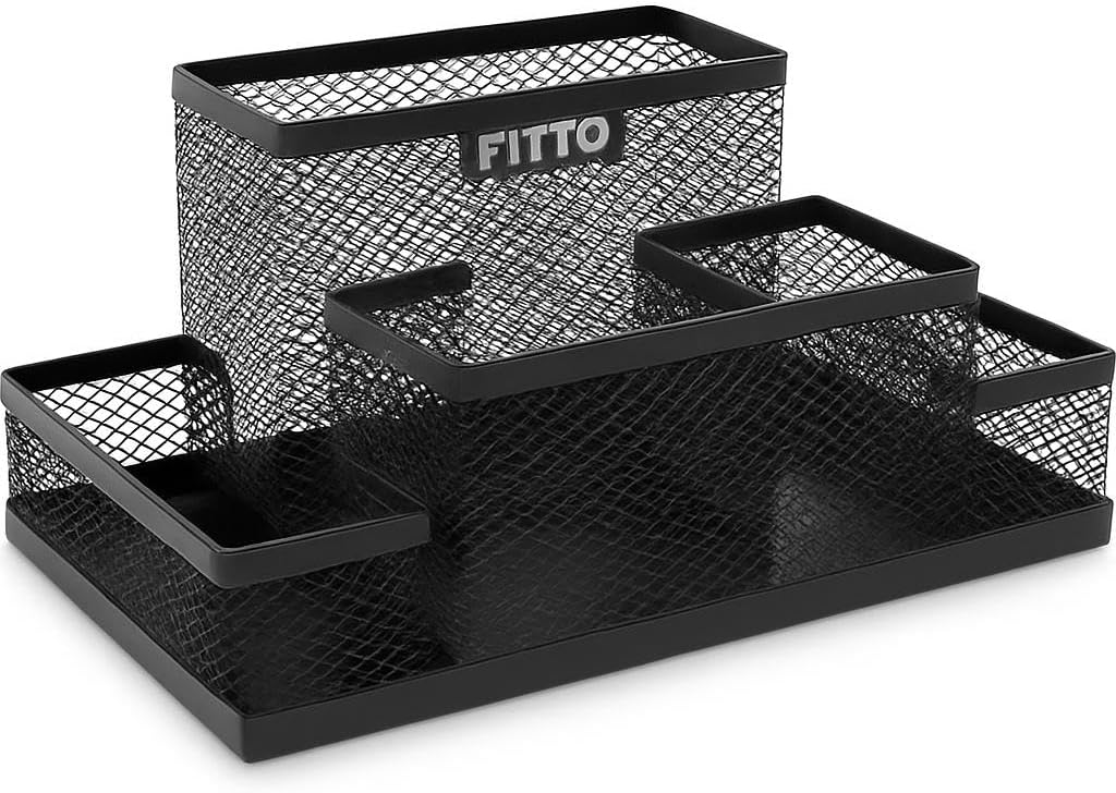 96 Pieces Desk Organizers (Black – Multi-Compartment Office and Home Storage)