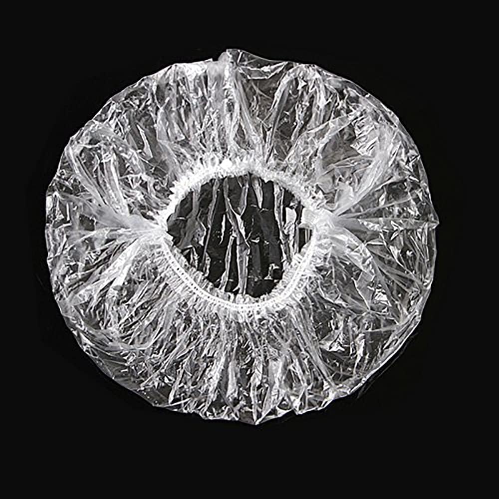 120 Pieces 100PCS Disposable Shower Caps (Larger & Thicker Waterproof Elastic Hair Bath Cap – Premium Quality for Spa – Salon – Home Use – Travel – Protects Hair from Water & Moisture)