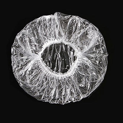 100PCS Disposable Shower Caps, Larger & Thicker Waterproof Elastic Hair Bath Cap, Premium Quality for Spa, Salon, Home Use, Travel, Protects Hair from Water & Moisture