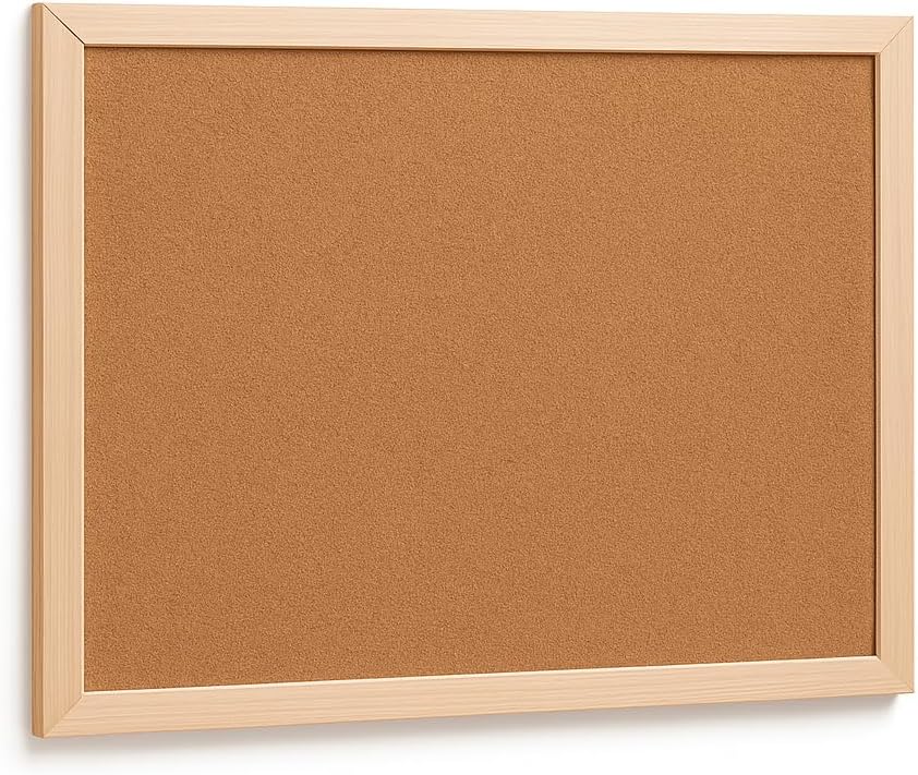 96 Pieces Cork Boards (40cm x 60cm Brown with Wooden Frame for Home and Office Use)