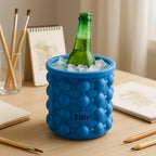 96 Pieces Ice Cube Maker Genies (Space-Saving Dual-Use Silicone Ice Bucket & Party Drink Tub for Whiskey – Cocktails – Beverages – and More)