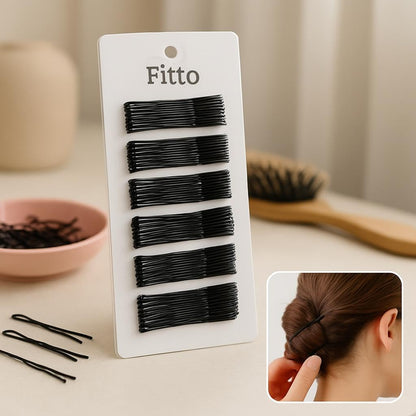 90 U Shaped Hair Bobby Pins for Easy Hair Styling - Black