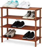 72 Pieces Wooden Shoe Rack 4 Tiers (Coffee Brown – 63x26x67cm)