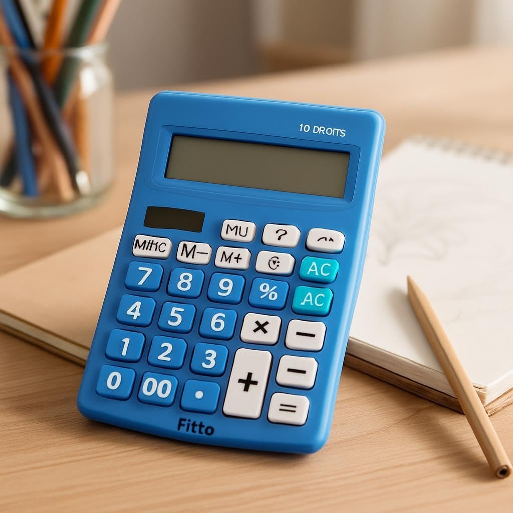 96 Pieces Blue Calculators (10x13.5cm – 1 Piece Compact Calculator)