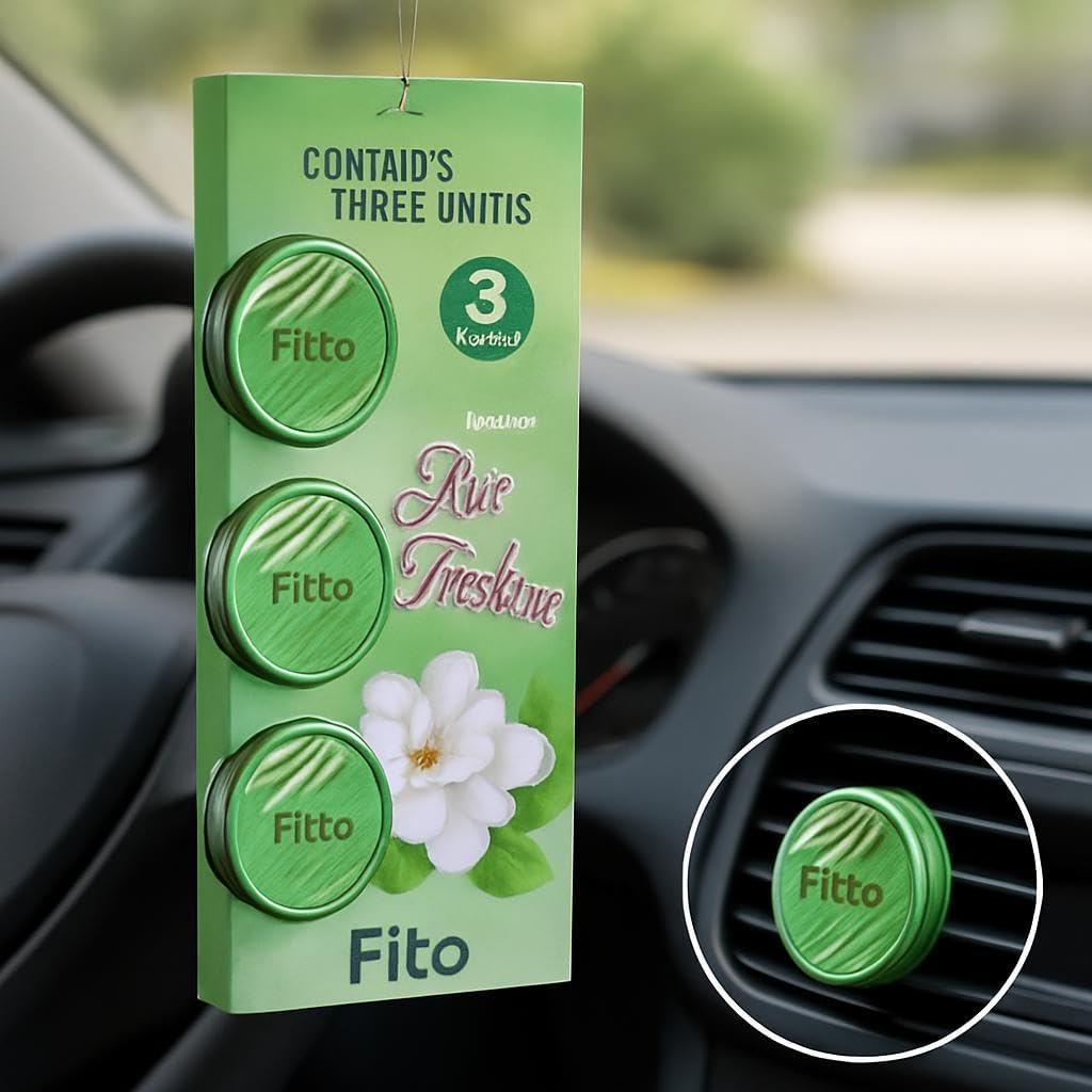 Car Air Freshener Jasmine Scent Pack of 3 Long Lasting Hanging Perfume for Car Interior