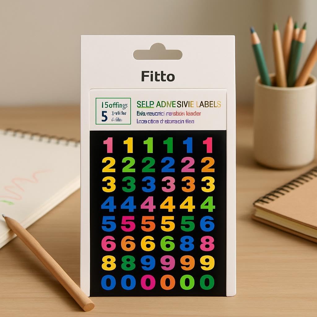 144 Pieces Self Adhensive Labels 5 Sheets (15x11cm Number Series)