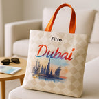 96 Pieces Eco-Friendly Dubai Gold Canvas Tote Bags with Durable Handles