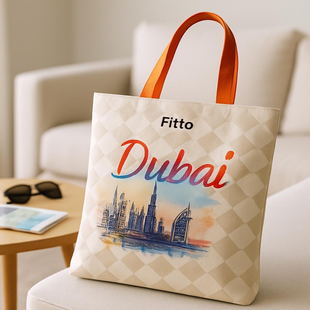 96 Pieces Eco-Friendly Dubai Gold Canvas Tote Bags with Durable Handles