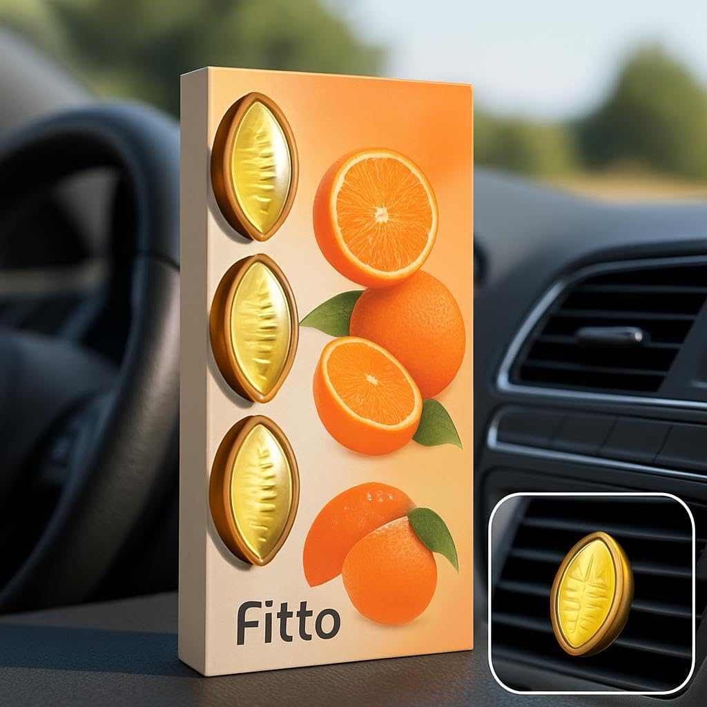 120 Pieces Car Air Freshener Orange Scent Pack ofs (3 Long Lasting Hanging Perfume for Car Interior)