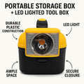 96 Pieces Lighting Portable Storage Boxes (Tools Storage Tool Box with LED Light – Durable Construction – Ample Storage – Illuminated Interior – Compact & Portable Design with Secure Closure)