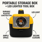 96 Pieces Lighting Portable Storage Boxes (Tools Storage Tool Box with LED Light – Durable Construction – Ample Storage – Illuminated Interior – Compact & Portable Design with Secure Closure)