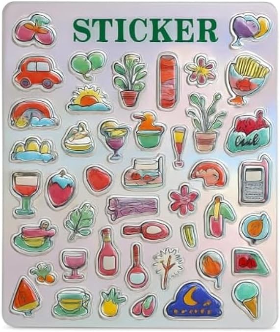 Party Stickers Pack - Assorted Birthday & Kids Sticker Sheets for Party Favors, Scrapbook, Planner & Invitations