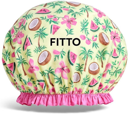 12 PC Set Elastic Waterproof Shower Caps – Plastic Bathing Hair Caps for Ladies, Salon, and Spa Use (Random Colors)