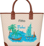 96 Pieces Durable Eco-Friendly Dubai Dark Brown Canvas Tote Bags with Handles