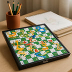 120 Pieces Snake and Ladder Board Games for Family Fun & Entertainment (Classic Educational Game for Kids & Adults)