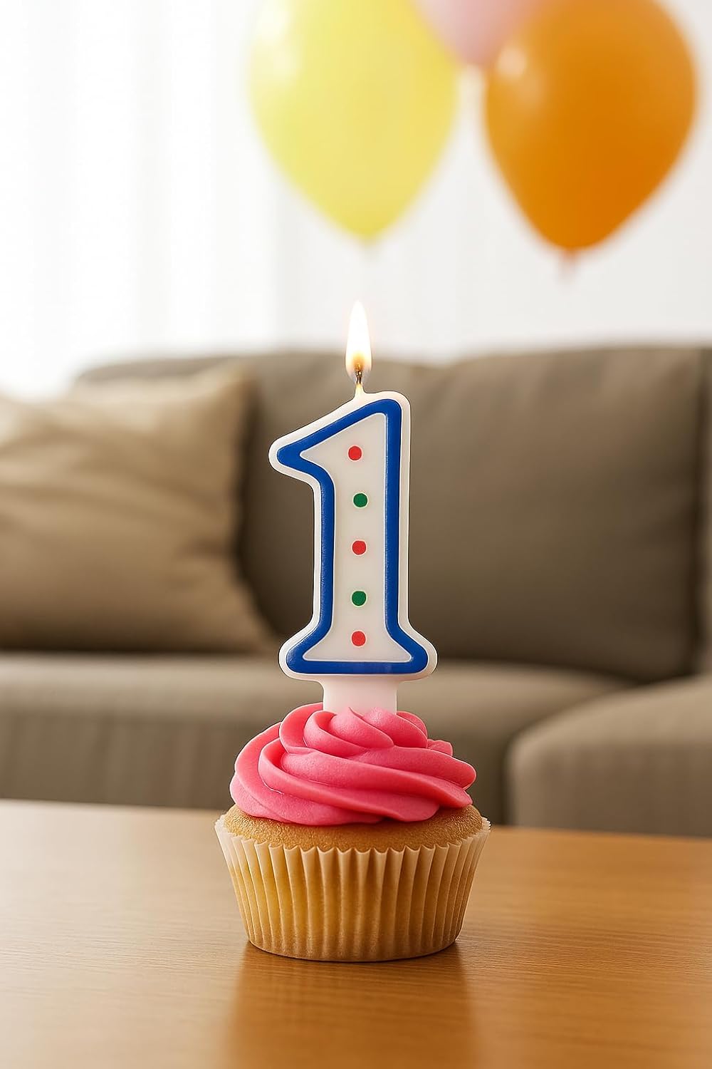 Birthday Candle - Number 1, Party Cake Topper, Birthday Greeting Candle, Kids & Adults Birthday Party Decor